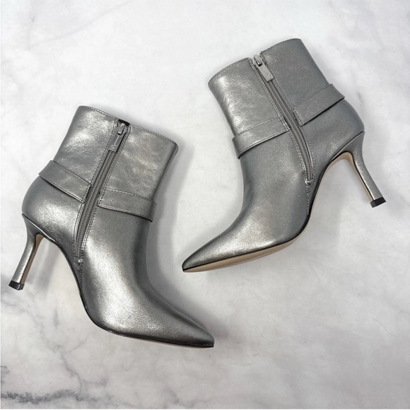 Jessica Simpson Metallic Silver Ankle Booties - Picture 1 of 6